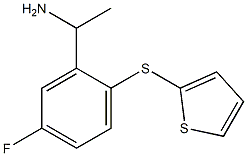 1-[5-fluoro-2-(thiophen-2-ylsulfanyl)phenyl]ethan-1-amine Struktur