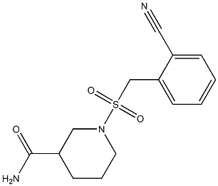 1-{[(2-cyanophenyl)methane]sulfonyl}piperidine-3-carboxamide Struktur