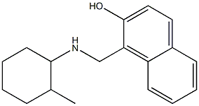 1-{[(2-methylcyclohexyl)amino]methyl}naphthalen-2-ol Struktur