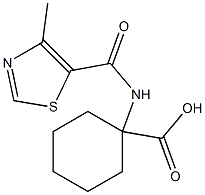 1-{[(4-methyl-1,3-thiazol-5-yl)carbonyl]amino}cyclohexanecarboxylic acid Struktur