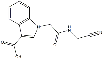 1-{[(cyanomethyl)carbamoyl]methyl}-1H-indole-3-carboxylic acid Struktur