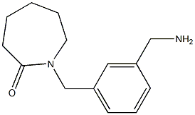 1-{[3-(aminomethyl)phenyl]methyl}azepan-2-one Struktur