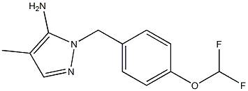 1-{[4-(difluoromethoxy)phenyl]methyl}-4-methyl-1H-pyrazol-5-amine Struktur