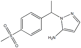 1-{1-[4-(methylsulfonyl)phenyl]ethyl}-1H-pyrazol-5-amine Struktur