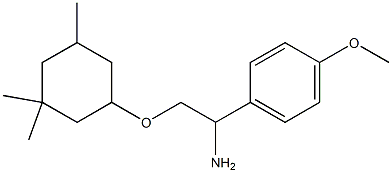 1-{1-amino-2-[(3,3,5-trimethylcyclohexyl)oxy]ethyl}-4-methoxybenzene Struktur