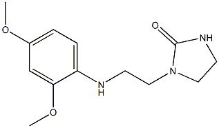 1-{2-[(2,4-dimethoxyphenyl)amino]ethyl}imidazolidin-2-one Struktur