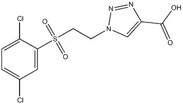 1-{2-[(2,5-dichlorobenzene)sulfonyl]ethyl}-1H-1,2,3-triazole-4-carboxylic acid Struktur