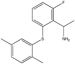 1-{2-[(2,5-dimethylphenyl)sulfanyl]-6-fluorophenyl}ethan-1-amine Struktur