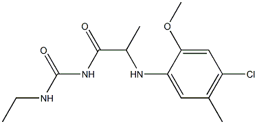 1-{2-[(4-chloro-2-methoxy-5-methylphenyl)amino]propanoyl}-3-ethylurea Struktur