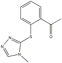 1-{2-[(4-methyl-4H-1,2,4-triazol-3-yl)sulfanyl]phenyl}ethan-1-one Struktur