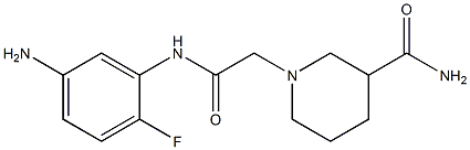 1-{2-[(5-amino-2-fluorophenyl)amino]-2-oxoethyl}piperidine-3-carboxamide Struktur