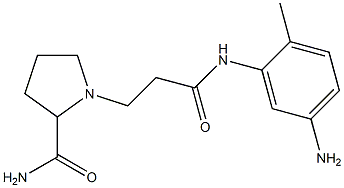 1-{2-[(5-amino-2-methylphenyl)carbamoyl]ethyl}pyrrolidine-2-carboxamide Struktur