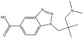 1-{2-[(dimethylamino)methyl]-2-methylpropyl}-1H-1,2,3-benzotriazole-5-carboxylic acid Struktur