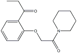 1-{2-[2-oxo-2-(piperidin-1-yl)ethoxy]phenyl}propan-1-one Struktur