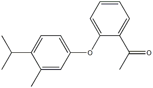 1-{2-[3-methyl-4-(propan-2-yl)phenoxy]phenyl}ethan-1-one Struktur