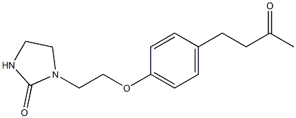 1-{2-[4-(3-oxobutyl)phenoxy]ethyl}imidazolidin-2-one Struktur