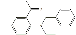 1-{2-[benzyl(ethyl)amino]-5-fluorophenyl}ethan-1-one Struktur