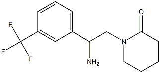 1-{2-amino-2-[3-(trifluoromethyl)phenyl]ethyl}piperidin-2-one Struktur