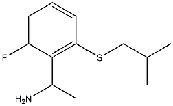 1-{2-fluoro-6-[(2-methylpropyl)sulfanyl]phenyl}ethan-1-amine Struktur