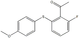 1-{2-fluoro-6-[(4-methoxyphenyl)sulfanyl]phenyl}ethan-1-one Struktur