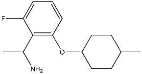 1-{2-fluoro-6-[(4-methylcyclohexyl)oxy]phenyl}ethan-1-amine Struktur