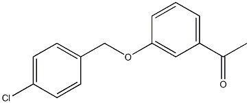 1-{3-[(4-chlorophenyl)methoxy]phenyl}ethan-1-one Struktur