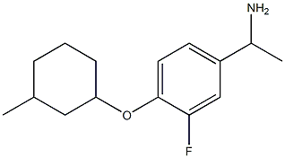 1-{3-fluoro-4-[(3-methylcyclohexyl)oxy]phenyl}ethan-1-amine Struktur