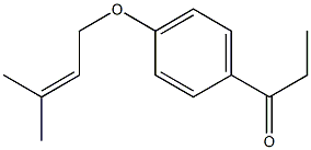 1-{4-[(3-methylbut-2-en-1-yl)oxy]phenyl}propan-1-one Struktur