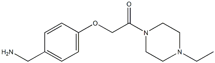 1-{4-[2-(4-ethylpiperazin-1-yl)-2-oxoethoxy]phenyl}methanamine Struktur