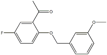 1-{5-fluoro-2-[(3-methoxyphenyl)methoxy]phenyl}ethan-1-one Struktur