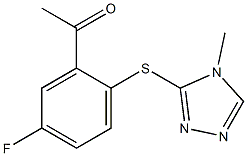 1-{5-fluoro-2-[(4-methyl-4H-1,2,4-triazol-3-yl)sulfanyl]phenyl}ethan-1-one Struktur