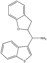 1-benzothiophen-3-yl(2,3-dihydro-1-benzofuran-2-yl)methanamine Struktur