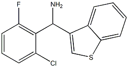 1-benzothiophen-3-yl(2-chloro-6-fluorophenyl)methanamine Struktur