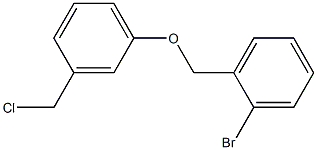 1-bromo-2-[3-(chloromethyl)phenoxymethyl]benzene Struktur