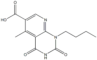 1-butyl-5-methyl-2,4-dioxo-1H,2H,3H,4H-pyrido[2,3-d]pyrimidine-6-carboxylic acid Struktur