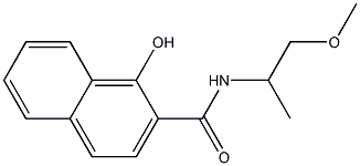 1-hydroxy-N-(1-methoxypropan-2-yl)naphthalene-2-carboxamide Struktur