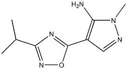 1-methyl-4-[3-(propan-2-yl)-1,2,4-oxadiazol-5-yl]-1H-pyrazol-5-amine Struktur