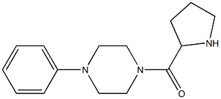 1-phenyl-4-(pyrrolidin-2-ylcarbonyl)piperazine Struktur