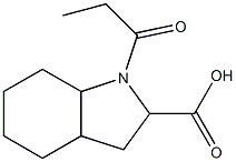 1-propionyloctahydro-1H-indole-2-carboxylic acid Struktur