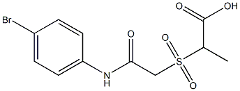 2-({[(4-bromophenyl)carbamoyl]methane}sulfonyl)propanoic acid Struktur