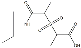 2-({1-[(2-methylbutan-2-yl)carbamoyl]ethane}sulfonyl)propanoic acid Struktur