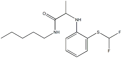 2-({2-[(difluoromethyl)sulfanyl]phenyl}amino)-N-pentylpropanamide Struktur