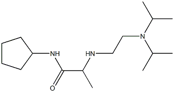 2-({2-[bis(propan-2-yl)amino]ethyl}amino)-N-cyclopentylpropanamide Struktur