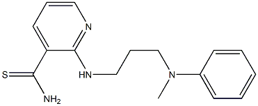 2-({3-[methyl(phenyl)amino]propyl}amino)pyridine-3-carbothioamide Struktur