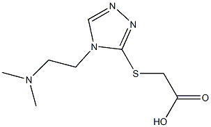 2-({4-[2-(dimethylamino)ethyl]-4H-1,2,4-triazol-3-yl}sulfanyl)acetic acid Struktur