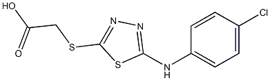 2-({5-[(4-chlorophenyl)amino]-1,3,4-thiadiazol-2-yl}sulfanyl)acetic acid Struktur