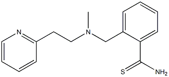 2-({methyl[2-(pyridin-2-yl)ethyl]amino}methyl)benzene-1-carbothioamide Struktur