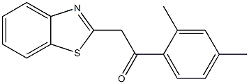 2-(1,3-benzothiazol-2-yl)-1-(2,4-dimethylphenyl)ethan-1-one Struktur