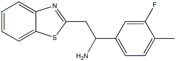 2-(1,3-benzothiazol-2-yl)-1-(3-fluoro-4-methylphenyl)ethan-1-amine Struktur