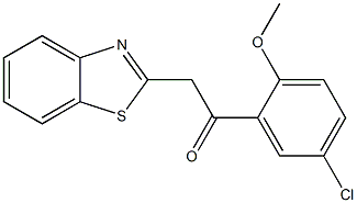 2-(1,3-benzothiazol-2-yl)-1-(5-chloro-2-methoxyphenyl)ethan-1-one Struktur